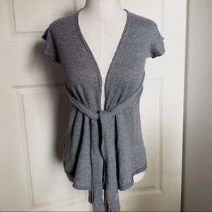 Anthropologie Moth Short Sleeve Cardigan with Tie